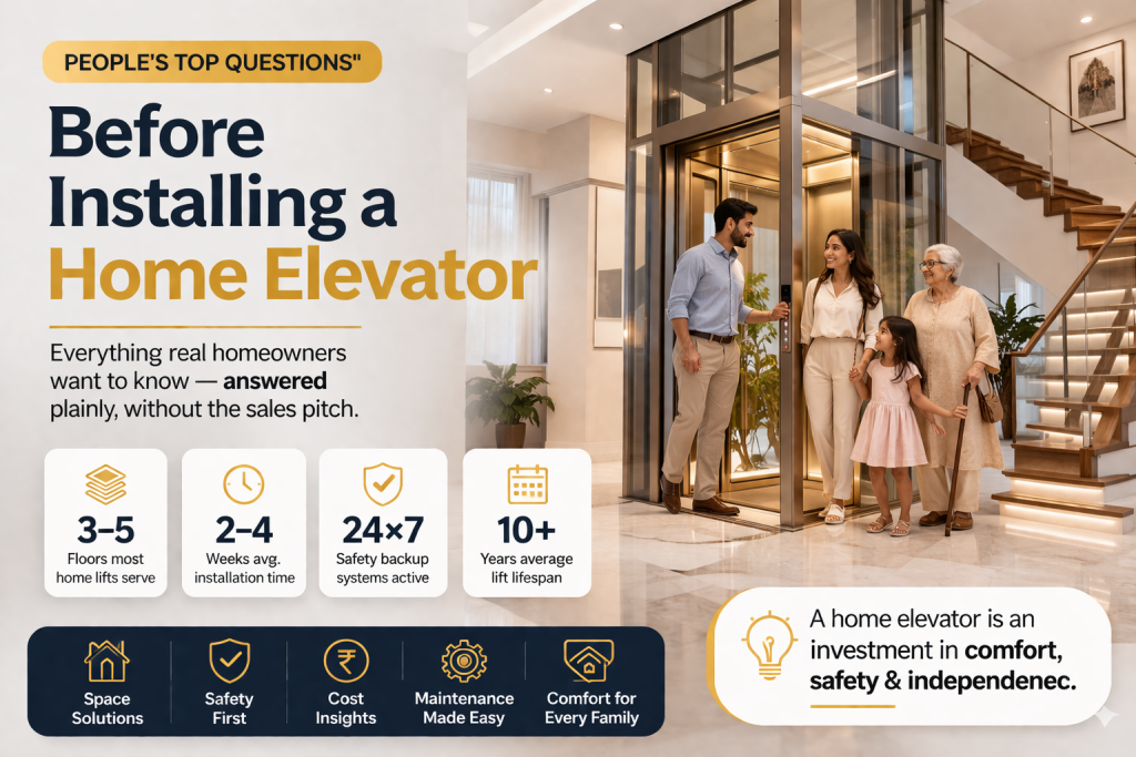 People’s Top Questions Before Installing a Home Elevator